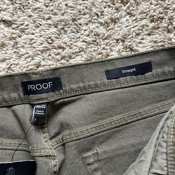 Proof Rover Pants Men’s Size 32x32 Brown Olive Straight Huckberry Stretch Canvas - Picture 4 of 8